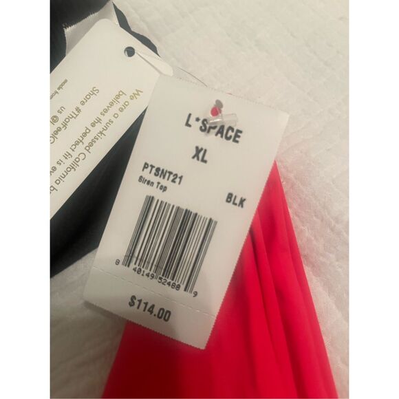 L*Space Siren Bikini Top Black with Cabana Bottom Cherry NEW NWT - Picture 6 of 11